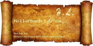 Hollerbach Léna névjegykártya